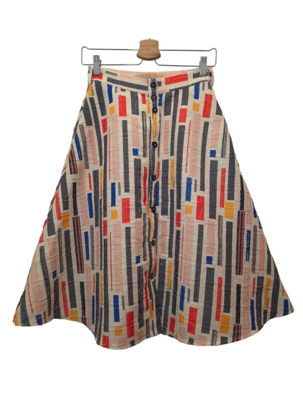 Anthropologie HUTCH Willem A-Line Retro-Inspired Geometric Patchwork Skirt Sz 2